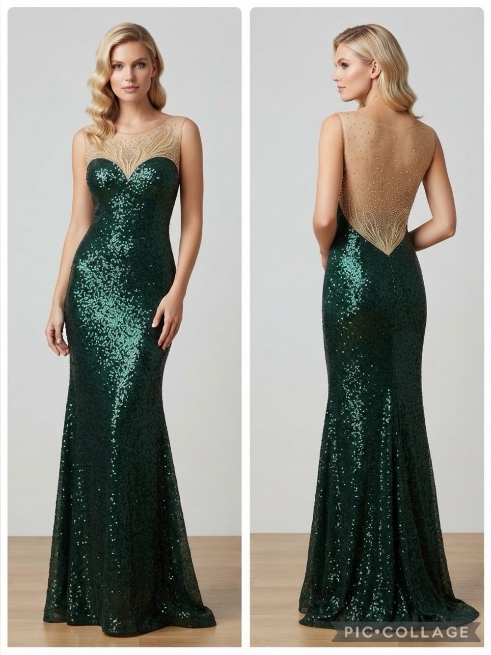 NWT LONG MERMAID PROM DRESS SEQUINS WEDDING GOWN LINED SPECIAL OCCASION‎ EVENT